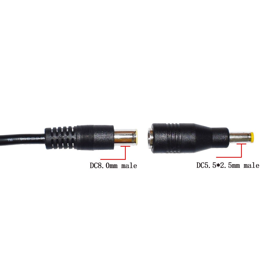 Solar Panel to 8mm Adapter Cable DC Connector with DC 5.5x2.5mm Converter for Portable Backup Power Station