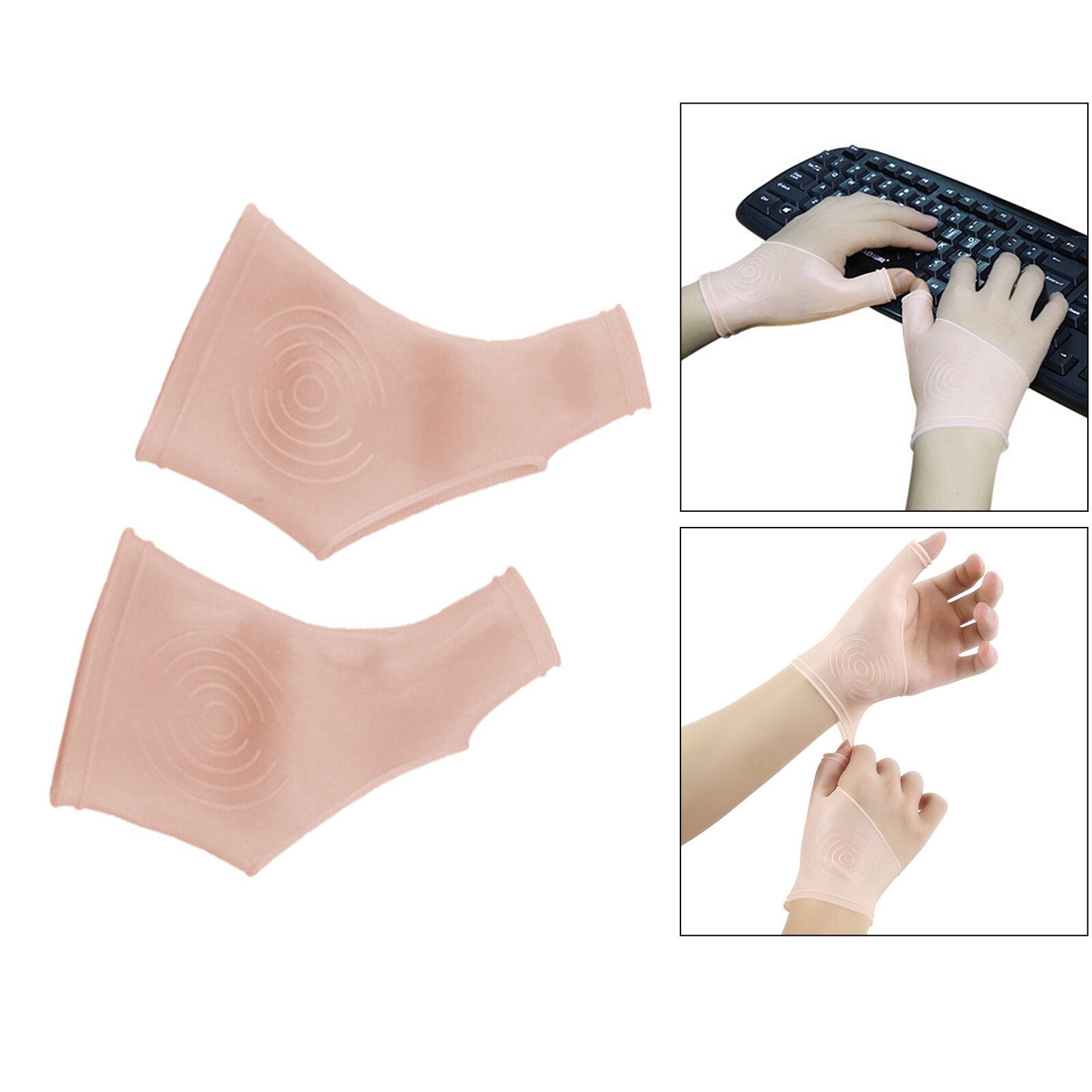 Gel Thumb Wrist Support (1 Pair) - Hand Brace Wrap for Arthritis Tenosynovitis, Sprained Joint Pain, Left and Right Hand
