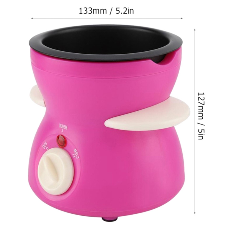 Electric Chocolate Fondue Melting Dip Pot, Candy Warmer, Chocolatier - Includes Spatula, 10 Skewers & 10 Forks - Red(EU Plug)