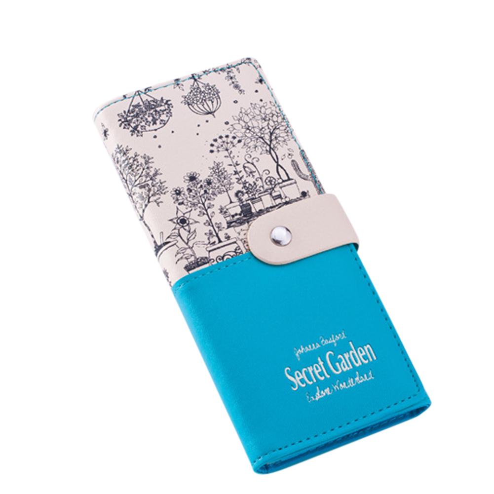 Frauen Geldbörsen Lange Mit Landschaft Muster PU Leder Haspe Geldbörse Handy Tasche Halter Weibliche Geldbörse Kupplung zk30