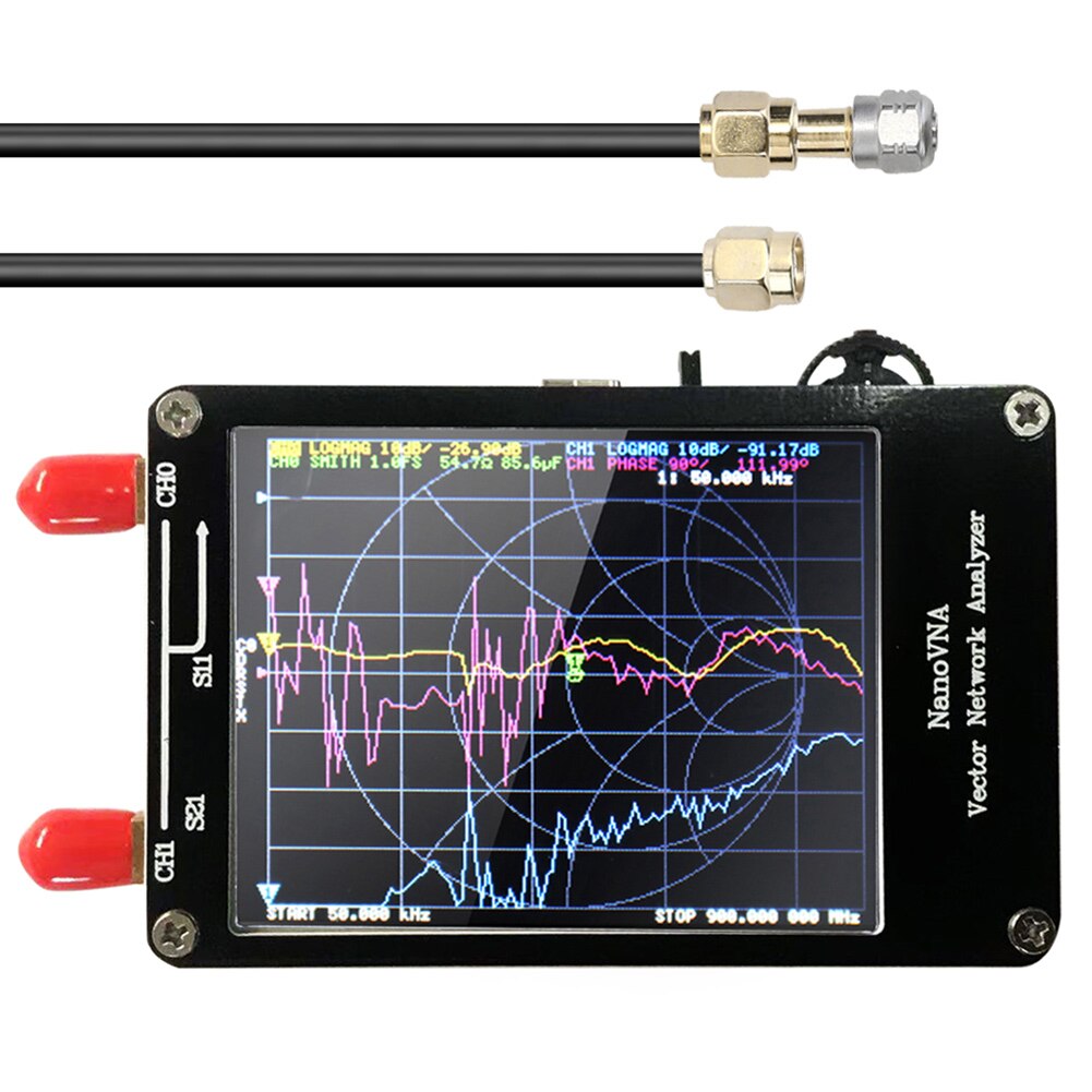 Analyseur d'antenne nanovna-h HF VHF UHF NanoVNA 50K-2.8 M, nouvel écran LCD 900 pouces, analyseur de réseau vectoriel