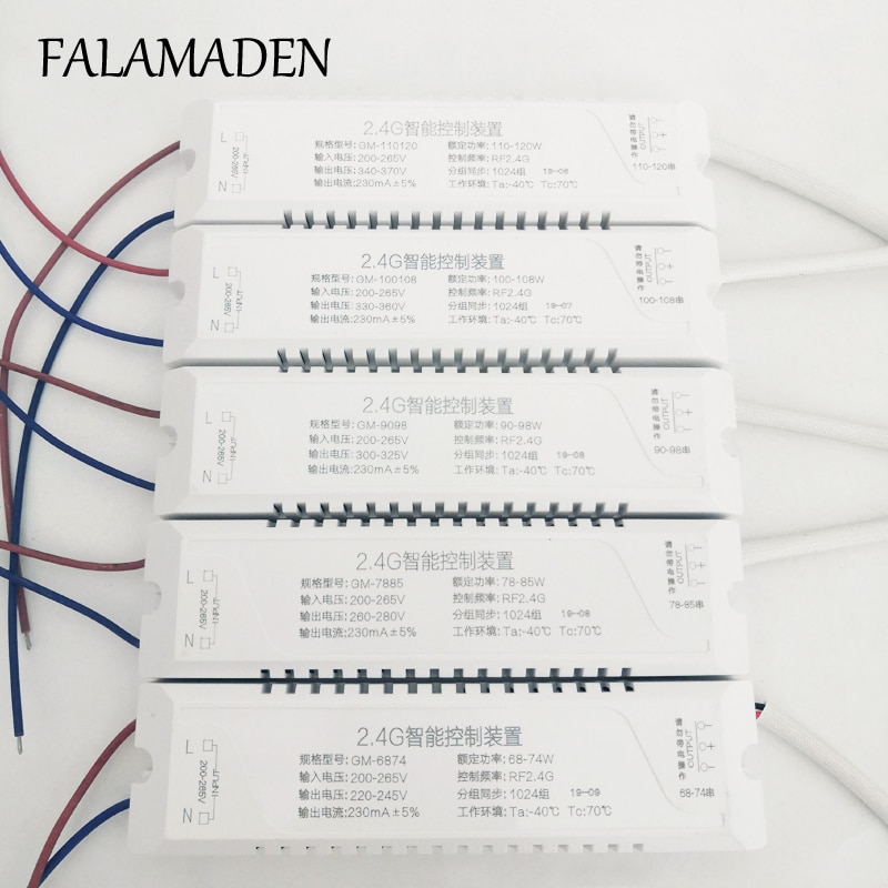 Justering af farvetemperatur og dæmpbar led transformer 2.4g fjernbetjening led driver isoleret og sikker intelligent strømforsyning