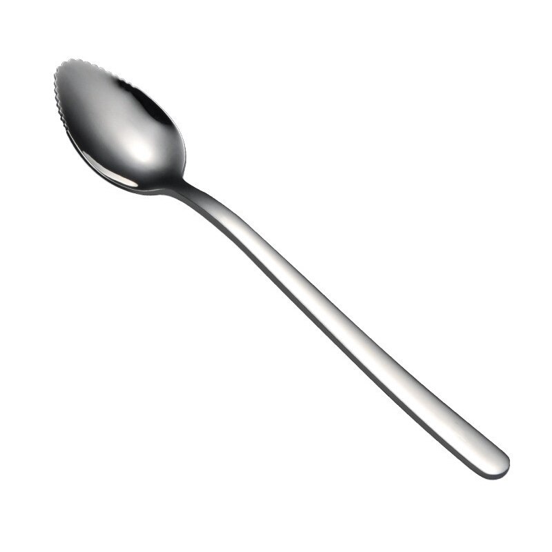 Stainless Steel Grapefruit Scraper Spoon Serrated Sawtooth Edges Long Handle Kitchen SDF-SHIP: narrow handle