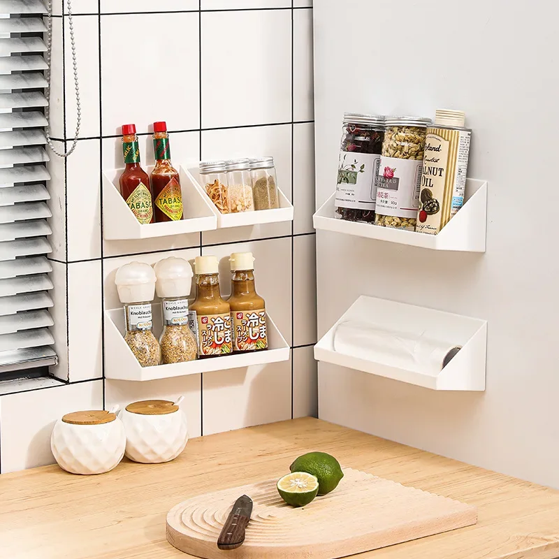 Opbergdozen voor aan de muur, badkamerorganizer, opbergdoos met schuine opening voor katoenen pleisters, make-uplijm, sieradenhouder.