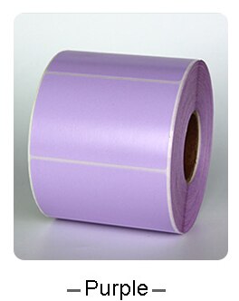 AIBIER Color Red yellow blue Thermal Label barcode Sticker 40mm Core 40x30mm-800pcs 1Roll Top Thermal Paper Adhesive Stickers: Purple color