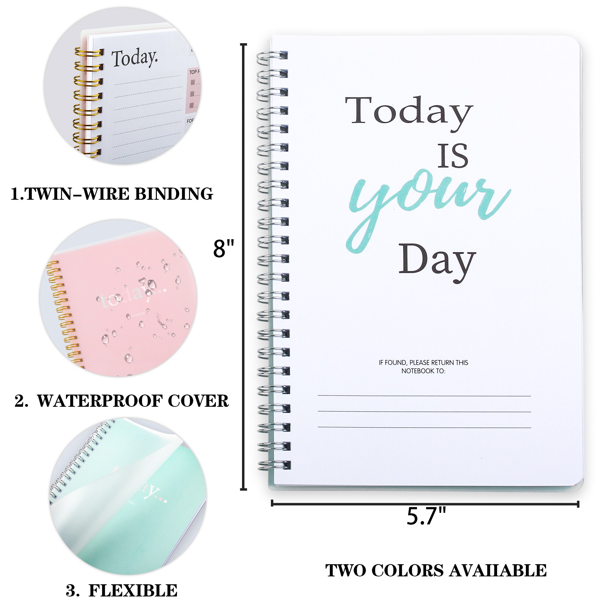 2022 Daily Planner Undated To Do List Notebook Journal A5 Schedule Agenda DIY Cover Organize with Top Priorities Office Supplies
