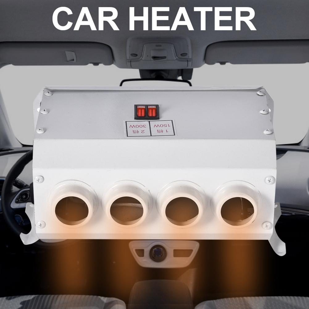 300W efficace Auto voiture chauffage chauffage dégivreur 12V /24V 4 trous voiture électrique ventilateur chauffage pare-brise dégivreur désembueur