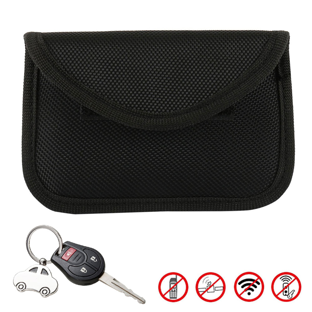 Pochette à clé de voiture, protection RFID électromagnétique, étui de protection pour clé de voiture, couvercle de blocage, sac de télécommande multifonction