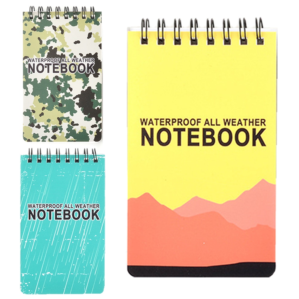 Pro Waterproof Spiral All Weather Notebook Paper Outdoor Rain Notepad 126x76mm Notebook For Office School Students Supplies