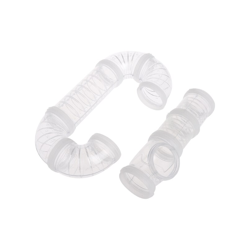 Hamster externo DIY túnel para tubería accesorios tubo jaula para hacer ejercicio accesorios: white
