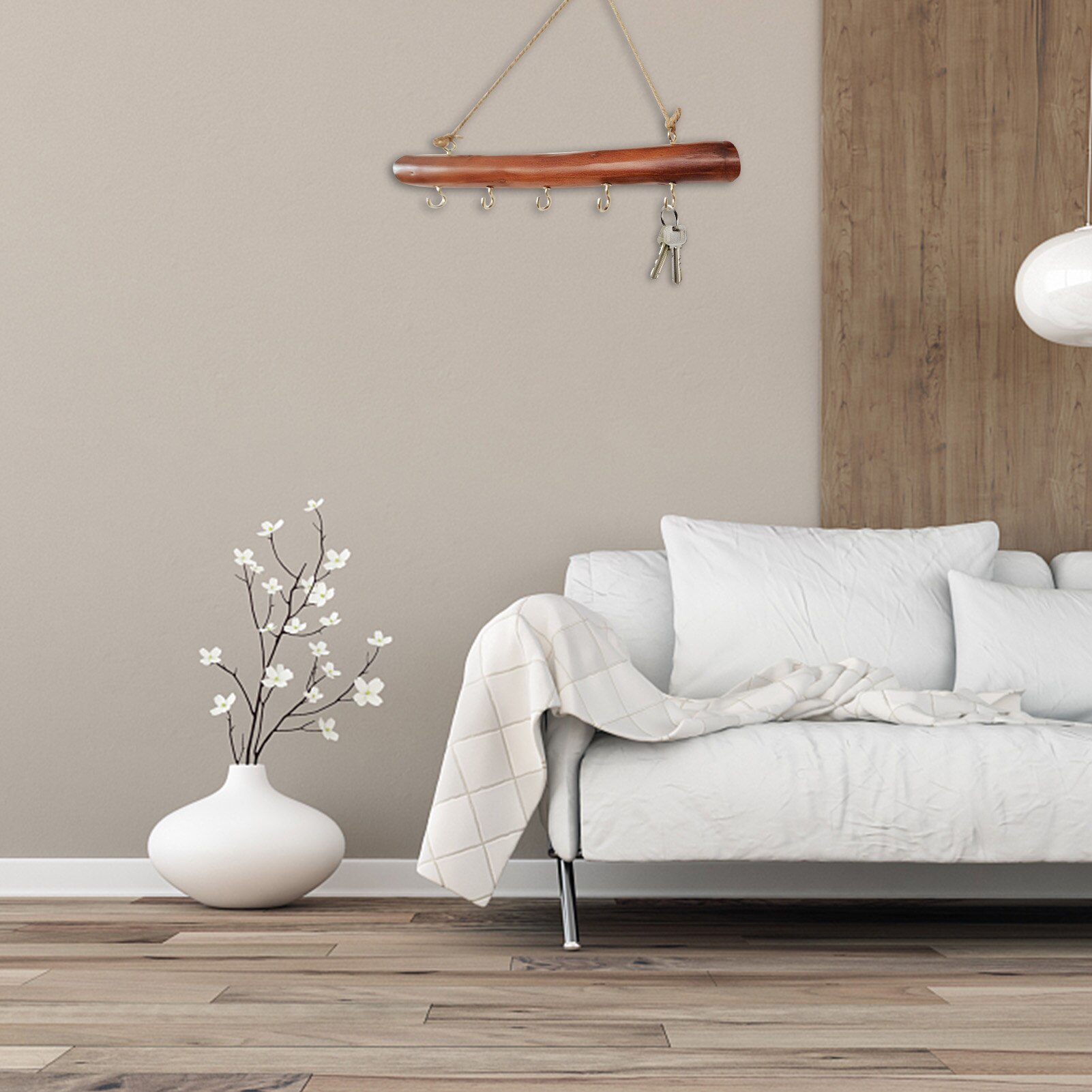 Solid Wooden Decorative Jewelry Hanger Retro Lacquer Hook Innovative Wall Hanging Storage Rack Natural Wood Crabstick