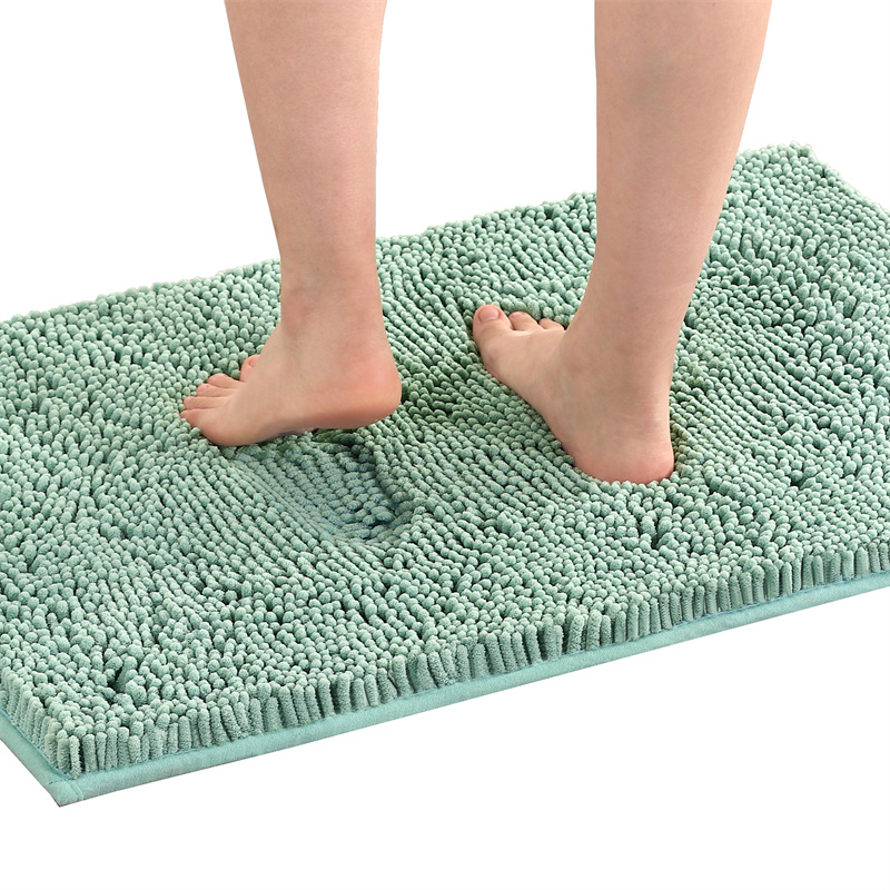 Chenille Absorberende Badkamer Vloermat Antislip Badkamermatten Badkleed Lang Haar Vloermat Slaapkamer Deur Tapijt Woondecoratie: 1200mm x 1200mm / Blauw