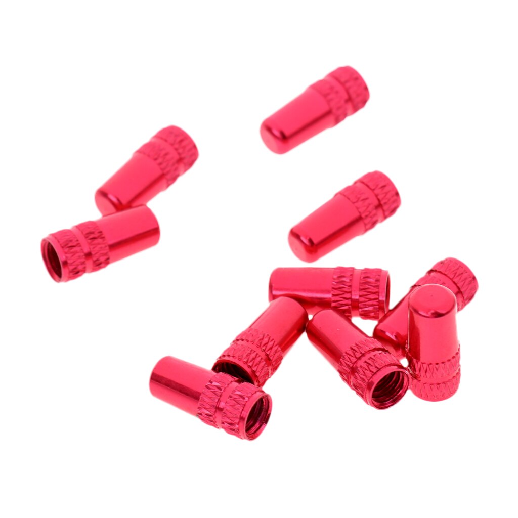 10Pcs Presta/Franse Ventieldopjes Multi-color Aluminium Fiets Ventieldopjes: Red