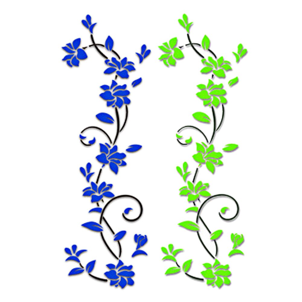 DIY 3D Acrylic Crystal Wall Stickers Living Room Bedroom Stickers TV Background Home Decoration Stickers: 2 PCs D