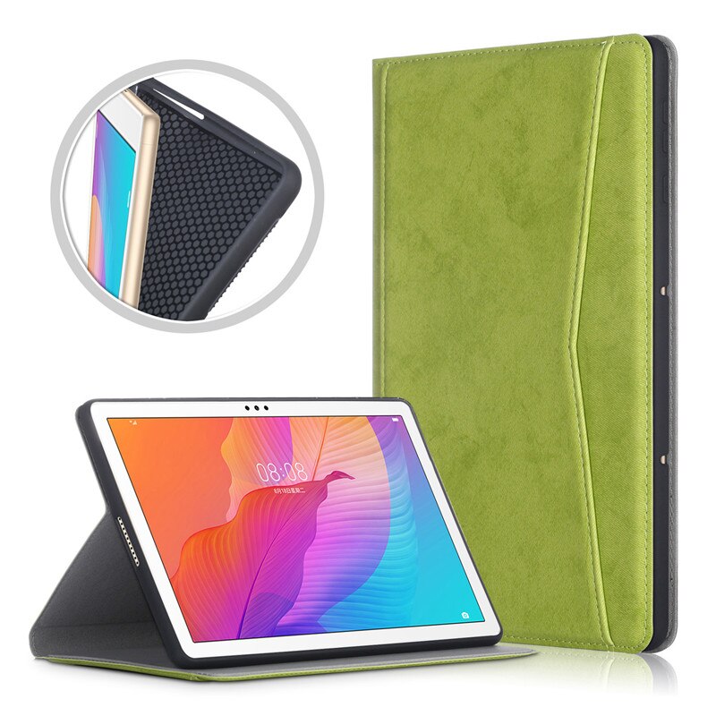 Tablet Case for Huawei MatePad T10s T10 - 10.1 inch Flip Wallet Stand Cover with Card Pocket - Shockproof: Green / For T10 (9.7 inch)