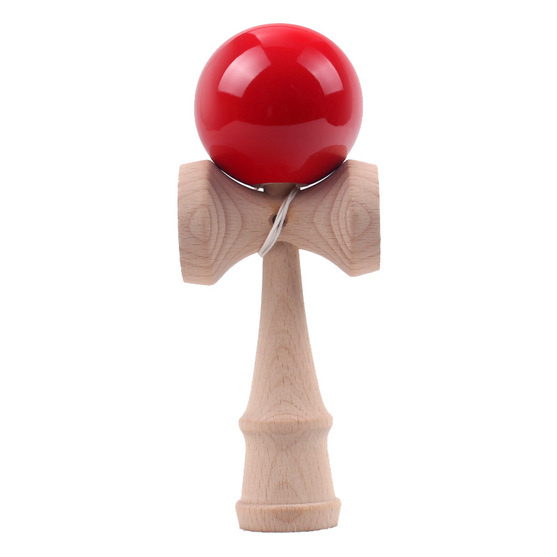 Kids Adult Kendama Wooden Toy 18CM PU Paint Crack Kendama Skillful Juggling Ball Traditional Game Toy Outdoor Sport: Red