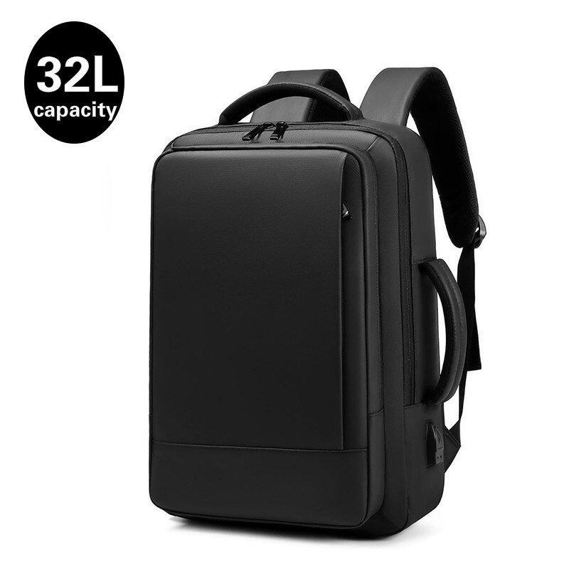 32L Mannen Zakelijke Zwarte Multi-layer Grote Capaciteit Usb Laptop Rugzak School Travel Outdoor Dagrugzak Luchtkussen Mochila