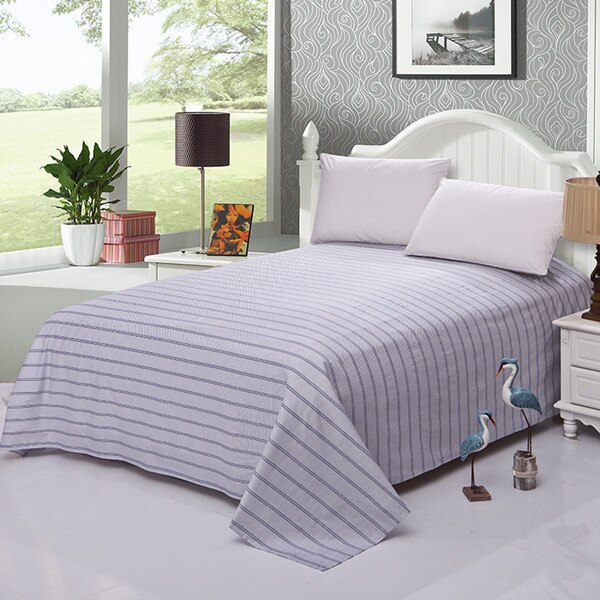 100%  bomuldsstjerner månestribet fladt lagen til enkelt dobbeltseng børn voksne soveværelse brug sengetøj (ingen pudebetræk ) xf638-11: 17 / 200cm*230cm