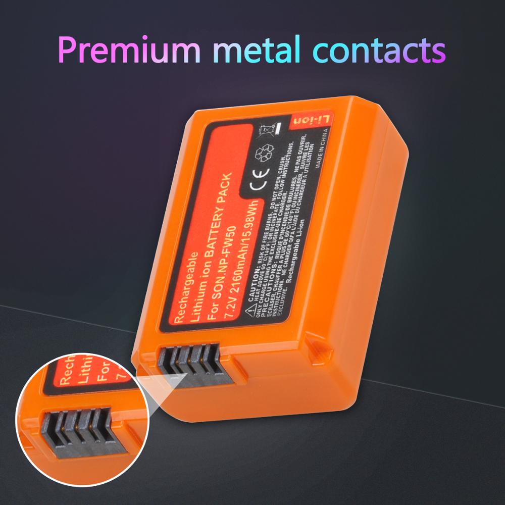 Oranssi np -fw50 np fw50 akku  (2160 mah) sony alpha  a6500 a6300 a6000 a5000 a3000 nex -3 a7 a7ii a7 rii  a7 sii  a7s a7 s 2 a7r a7r