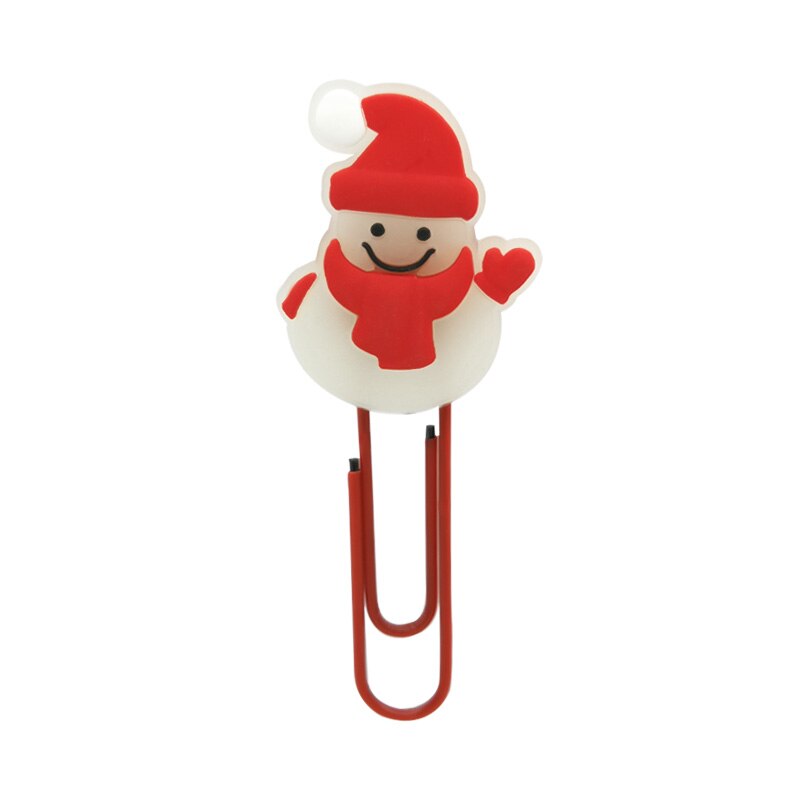 8 stücke Weihnachten glühend Lesezeichen Metall Papier Clips Leucht Seite Halfter Marker für Lehrer Schüler Schreibwaren freundlicher Weihnachten: 4098-53 8Stck