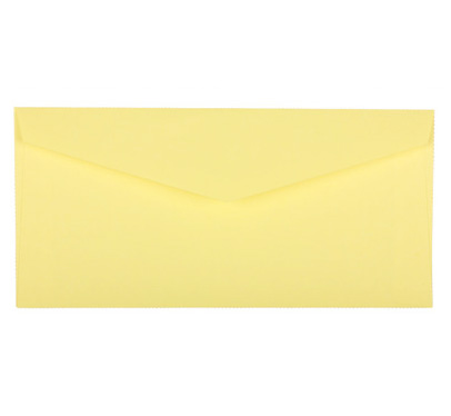 50 pcs 22x11 cm (8.6 "x 4.3") couleur papier enveloppe mariage Invitation enveloppes carte organisateur: Light yellow