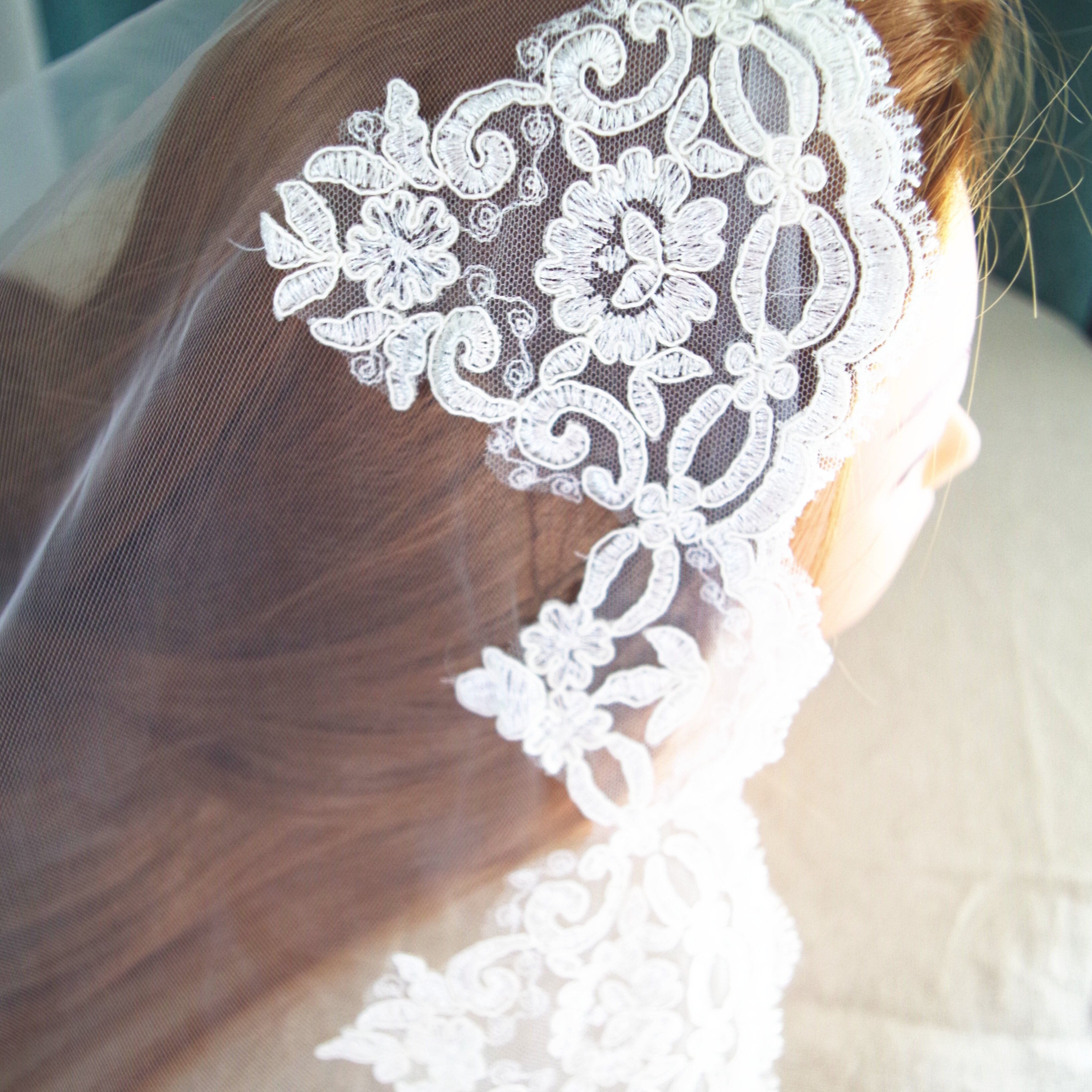 10Yards Ivory Alencon Kant Voor Bridal Veil Delicate Koord Kant Grens Voor Bridals