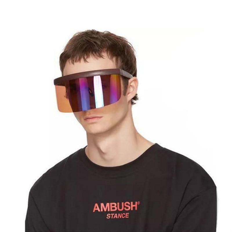 1pc Anti-UV lunettes de soleil anti-voyeur lunettes de soleil miroir lunettes de soleil demi visage bouclier garde moto lunettes