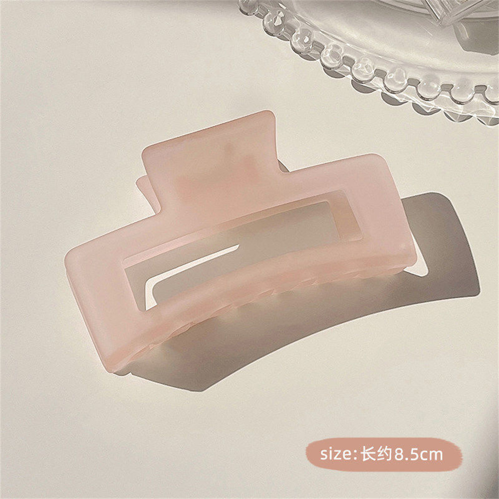 Large Jelly Acrylic Hair Claw Geometric Crab Hair Clips For Women Large Size Hairpin Shark Clips Summer Headwear: Pink