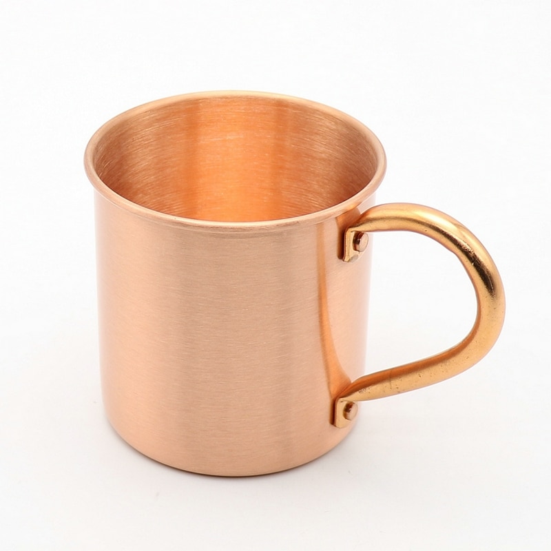 Taza de cobre puro con mango de estilo americano y europeo, vaso de cóctel de mula de Moscú, vaso de cobre puro, para restaurante, Bar, taza de bebida fría