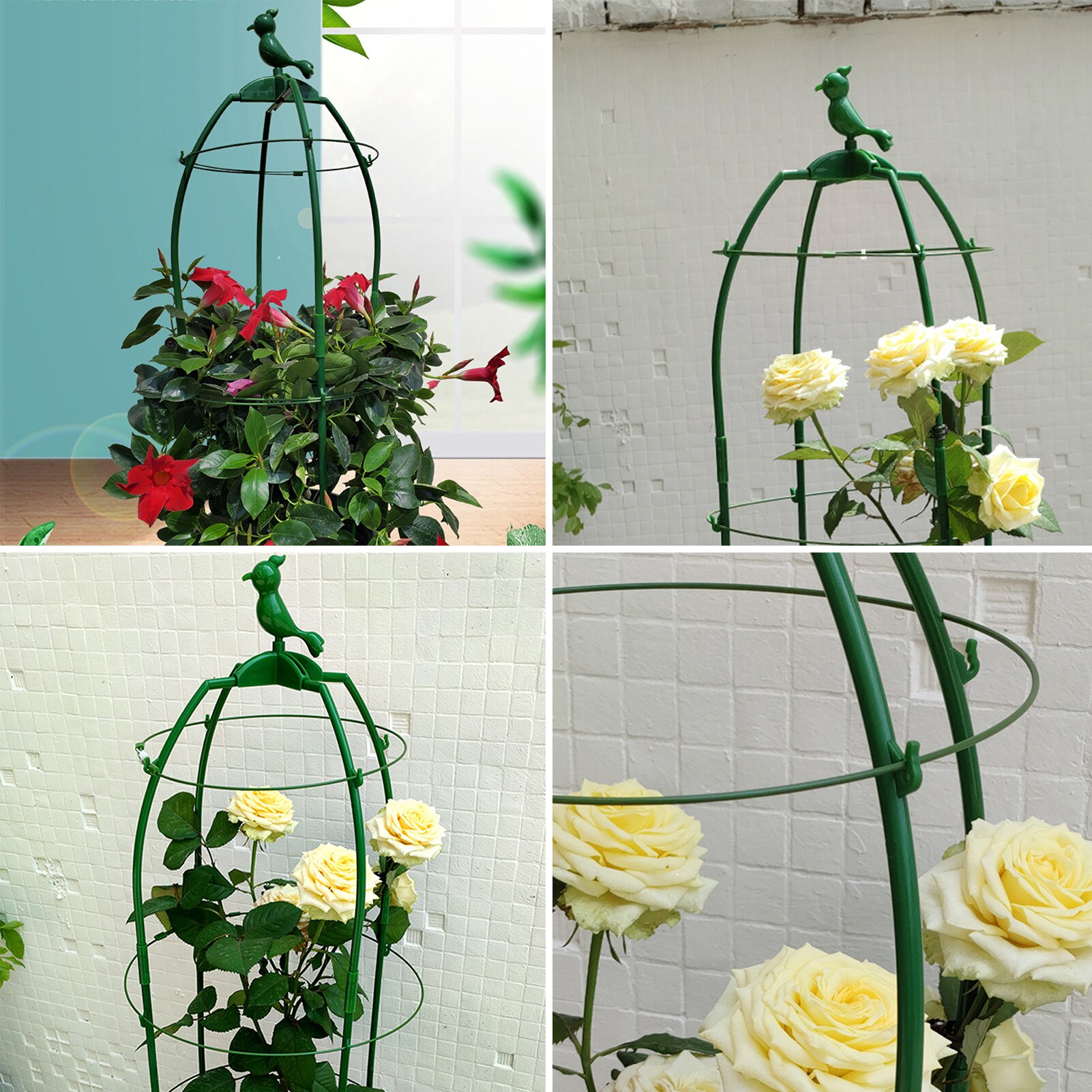 1Pcs Plant Display Bracket Garden Plant Flower Vine Rack Plastic Flower Stand Climbing Planter Trellis Support Flower Obelisks