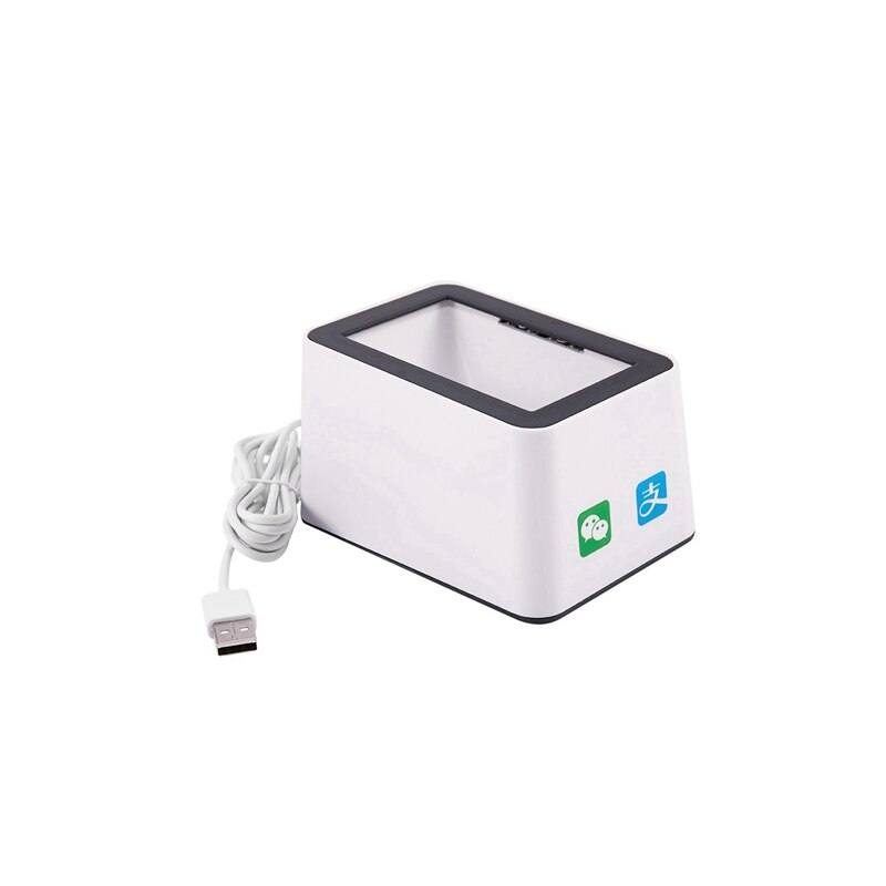Wired Barcode Scanner USB Versatile Scanning Hands-Free Scan QR Code Reader for Stores Supermarkets: Default Title