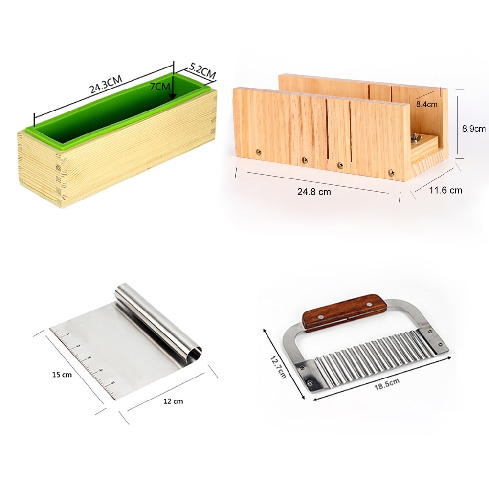 Nicole Zeep Maken Kit Loaf Soap Mold Met Verstelbare Snijden Doos En 2 Cutters