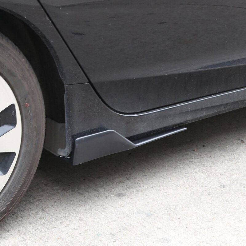 Side nederdele passer til universelle køretøjer sort 450mm udvendige side bundlinjeudvidelser splitter læbe bil diffusorer (blank sort)