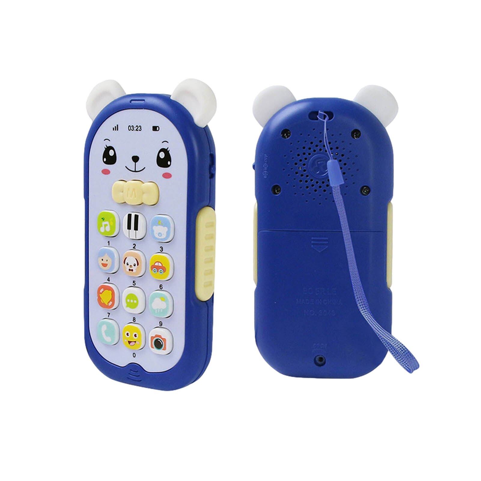 Baby Mobiele Telefoon Speelgoed Telefoon Muziek Sound Machine Voor Voor Kids Baby Vroege Educatief Mobiele Telefoon Elektronische Speelgoed: Blue