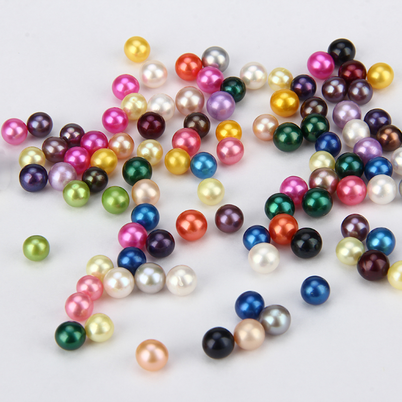 CLUCI-Cuentas de perlas Akoya, redondas, blancas y negras, de 6-7mm, 16 colores, para agua salada empaquetadas al vacío, WPM001SB