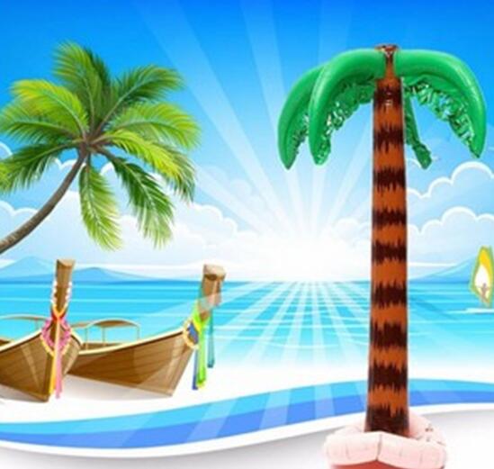 90CM Inflatable Coconut palm Tree Inflated toy Children Toys For Sandbeach Party birthday Decorations Supplies Hawaii Series