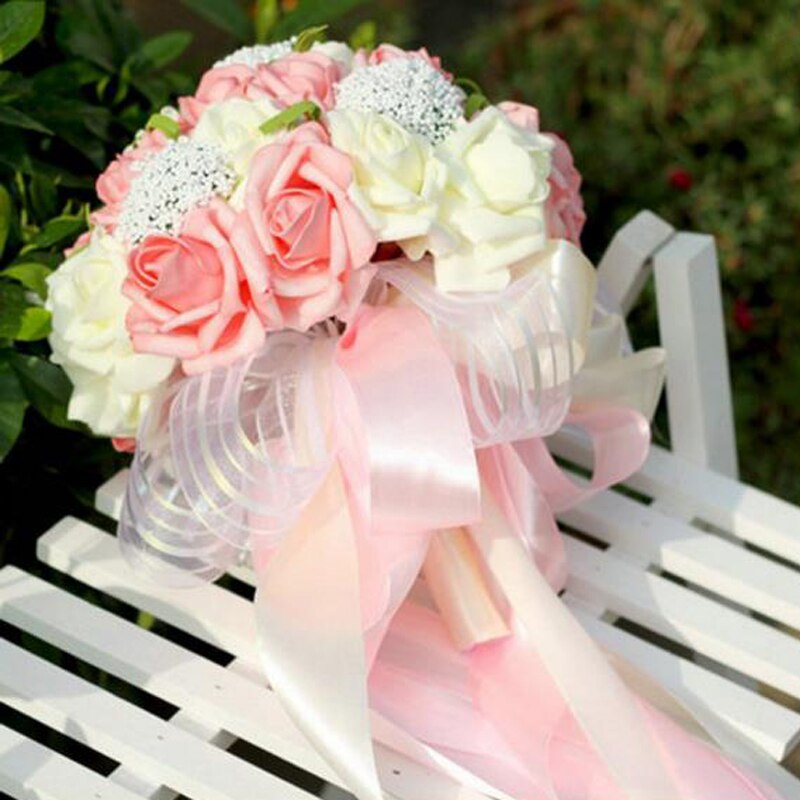 Mint Green Purple Pink Red Artificial flowers Wedding Bridesmaid Bouquets Wedding brooch bouquets Wedding Accessies