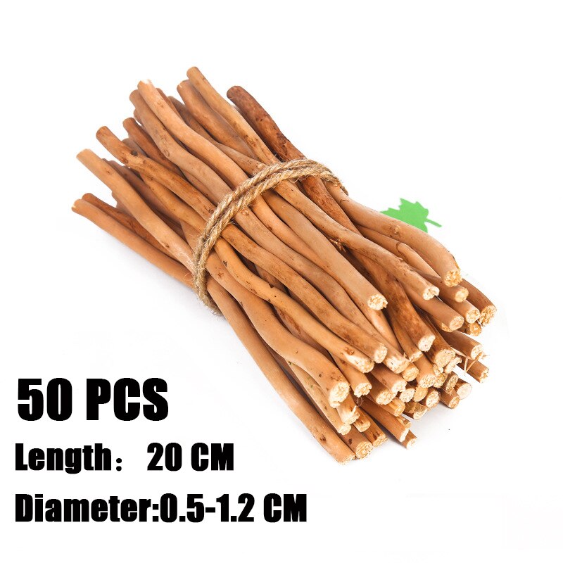50 Stuks Houten Stok Natuurlijke Tak Boomschors Log Schijven Sticks Diy Ambachtelijke Benodigdheden Voor Bruiloft Party Schilderij Decoratie: 15-20cm