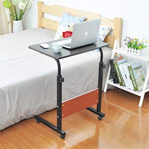 Mouvable Side Table Coffee Table Kitchen Storage Shelf with Wheels for Bedroom Living Room