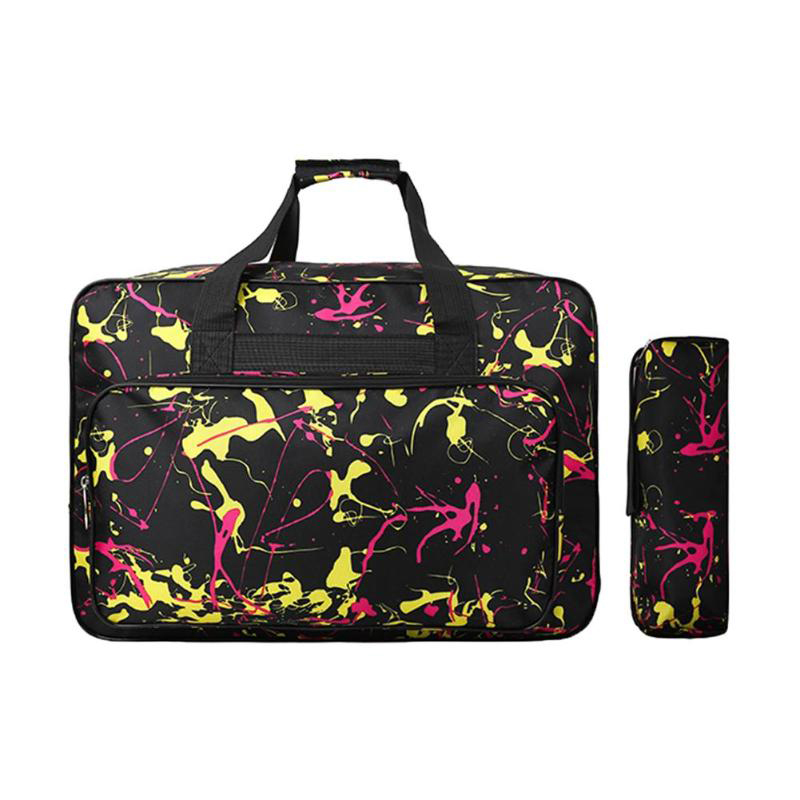 Sewing Machine Bag Portable Travel Storage Bag Large Capacity Sewing Machine Yarn Storage Daughter Bag: black