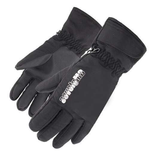 Handschuhe warm Und Samt Winter draussen Reiten Ski Handschuhe Graffiti Sport Wasserdicht Nicht-Unterhose Bergsteigen Touchscreen Handschuhe: eins Größe Schwarz / L