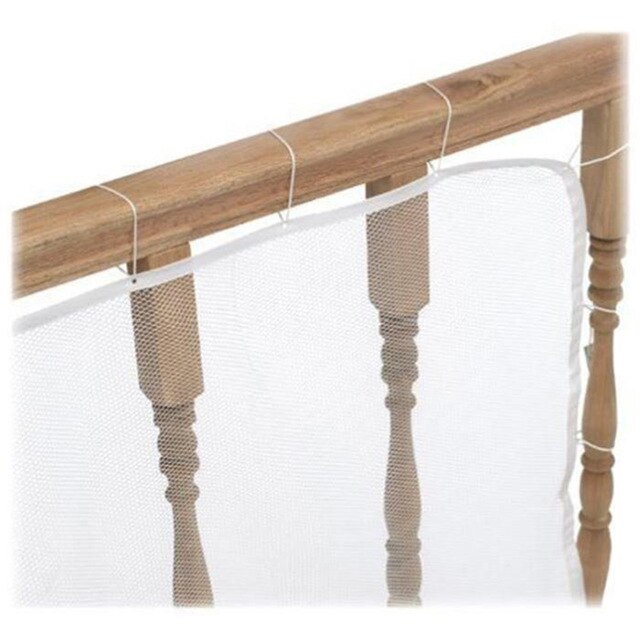 Kid Stair Safety Protection Net Baby Balcony Fence Stair Stairway Rail Thicken Doorway Mesh Child Security Net Gate 300*80cm: White edging