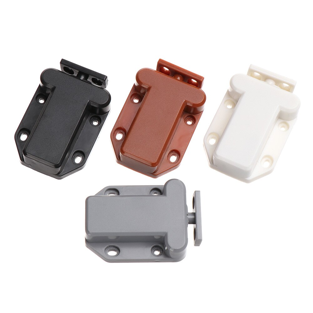 Cabinet Catches Door Lock Buckle With Screws Door Stop Closer Touch Lid Bin Clip Lock Furniture Hardware Damper Buffer Wardrobe