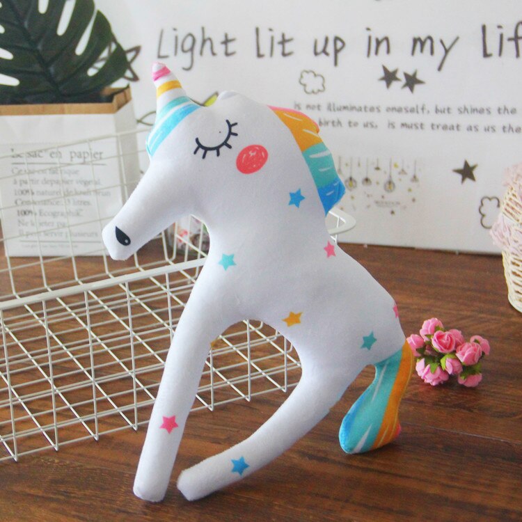 Hoiime print levendige eenhoorn kussen pop speelgoed dier paard vorm schattig kantoor knuffel kerst kussen camera decoratie