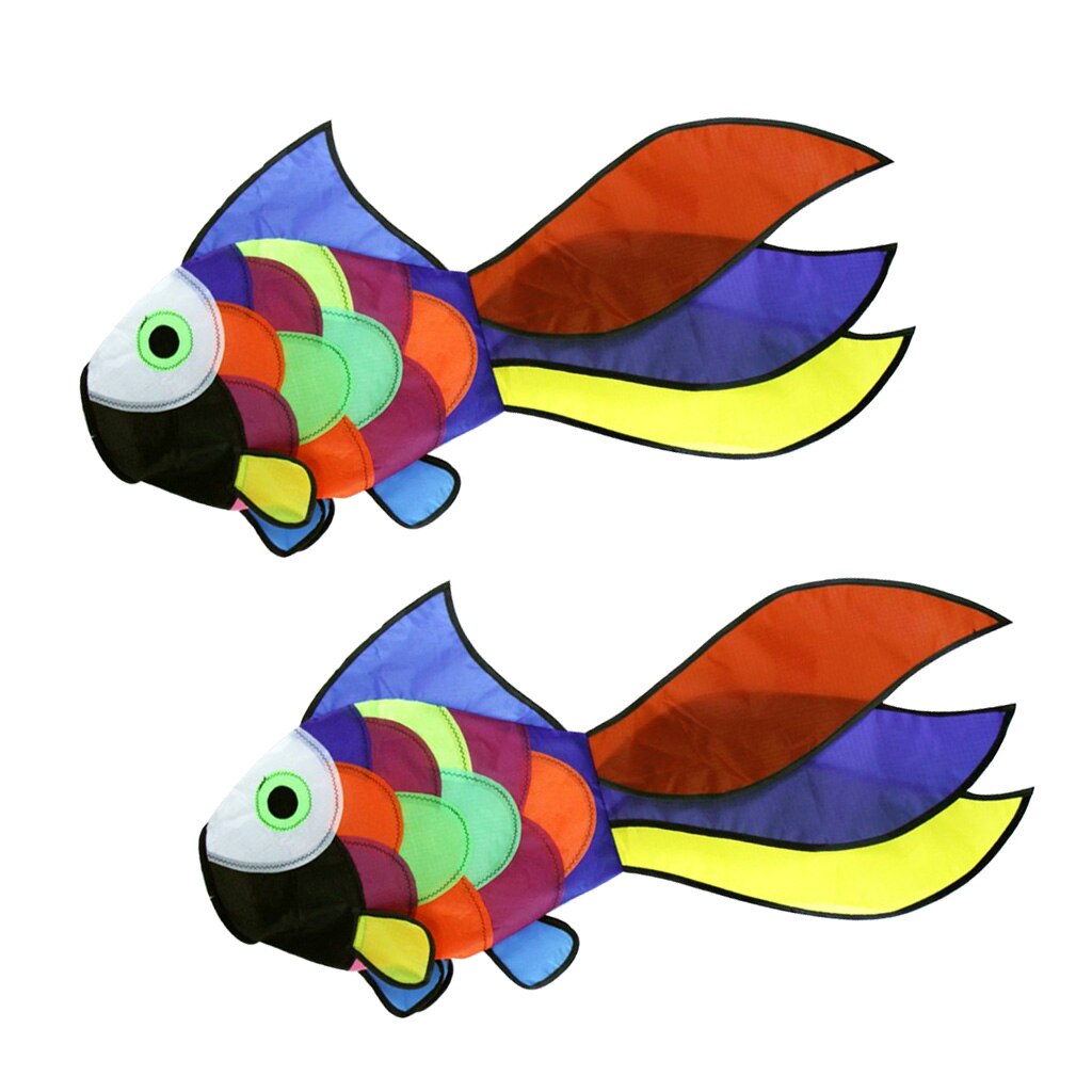 2 Pcs Rainbow Vis Kite Windzak Outdoor Tuin Park Decor Kids Lijn Wasserij Kits Speelgoed