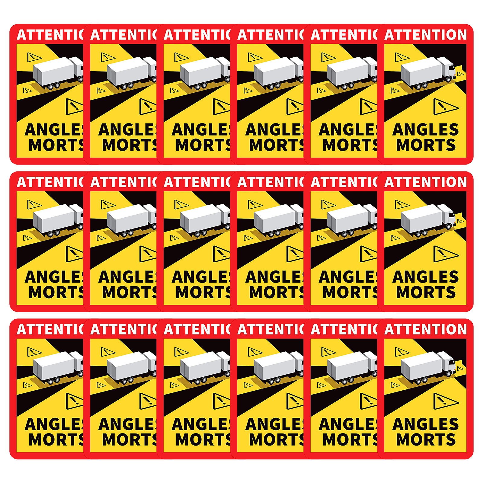 Car Safety Warning Rules Sticker Adhesive Vinyl For Vehicle Dead Angles On Heavy Vehicles - Waterproof Sticker - L.170 X H.250