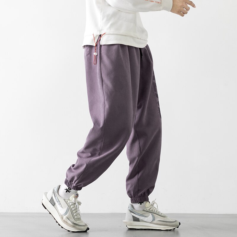 Singleroad mænds haremsbukser joggers mænd lilla kold følelse hip hop japansk streetwear sweatpants bukser joggers mandlige
