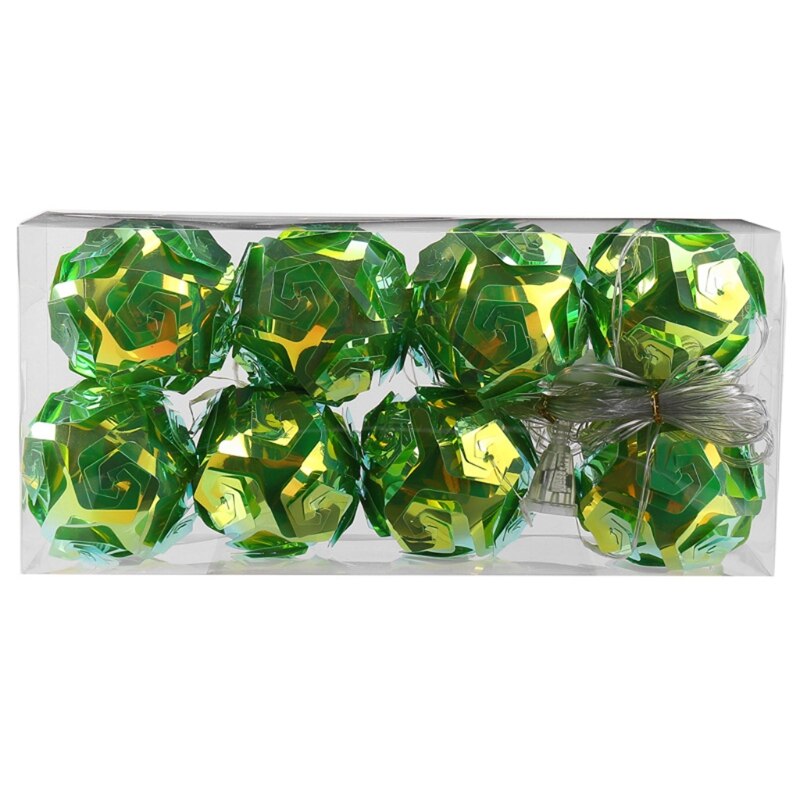 8 LED Globe Ball String Lights Indoor Outdoor Fairy Lights for Christmas Tree Garden Fence Paito Yard Home Party Decoration: green