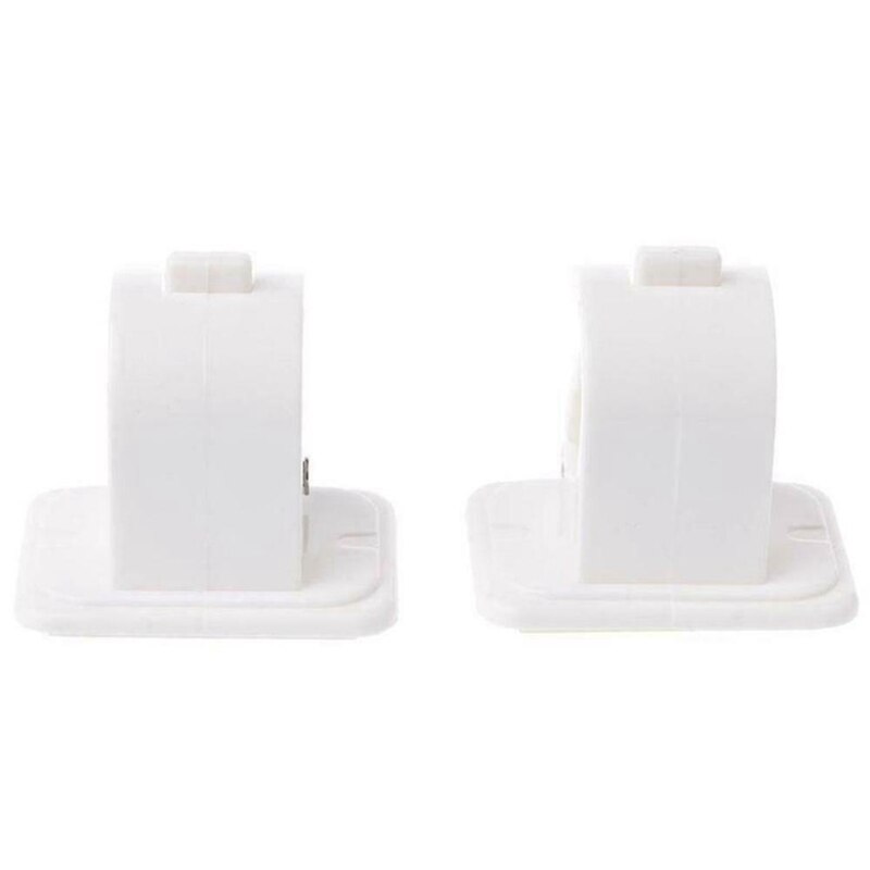 10 PCS Self Adhesive Hooks Rod Bracket Towel Curtain Bracket Drapery Pole Hanging Rod Clip Wall Hooks