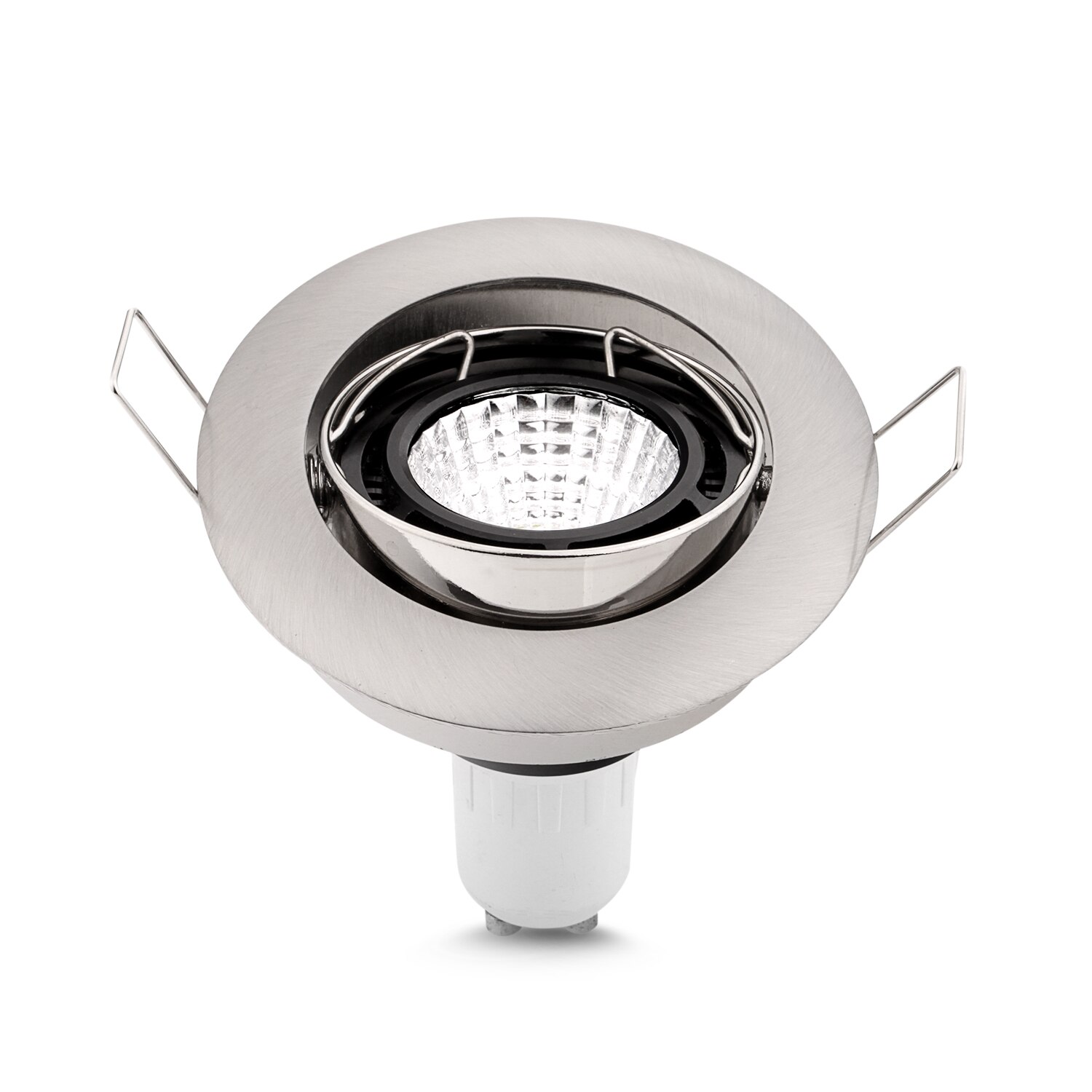 Justerbar taklampa hållare halogenljusfäste kopp aluminium led downlight  gu10 mr16 spot lampa hållare